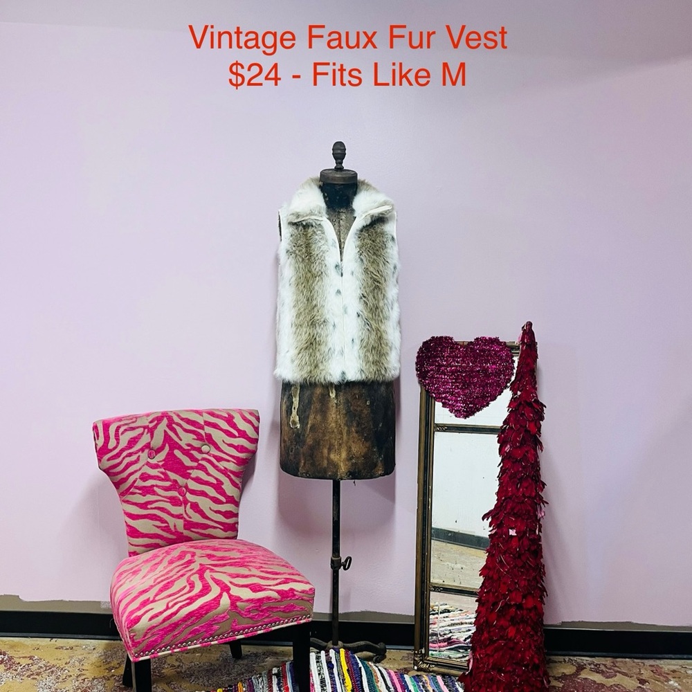 Cute Vintage Faux Fur Vest
